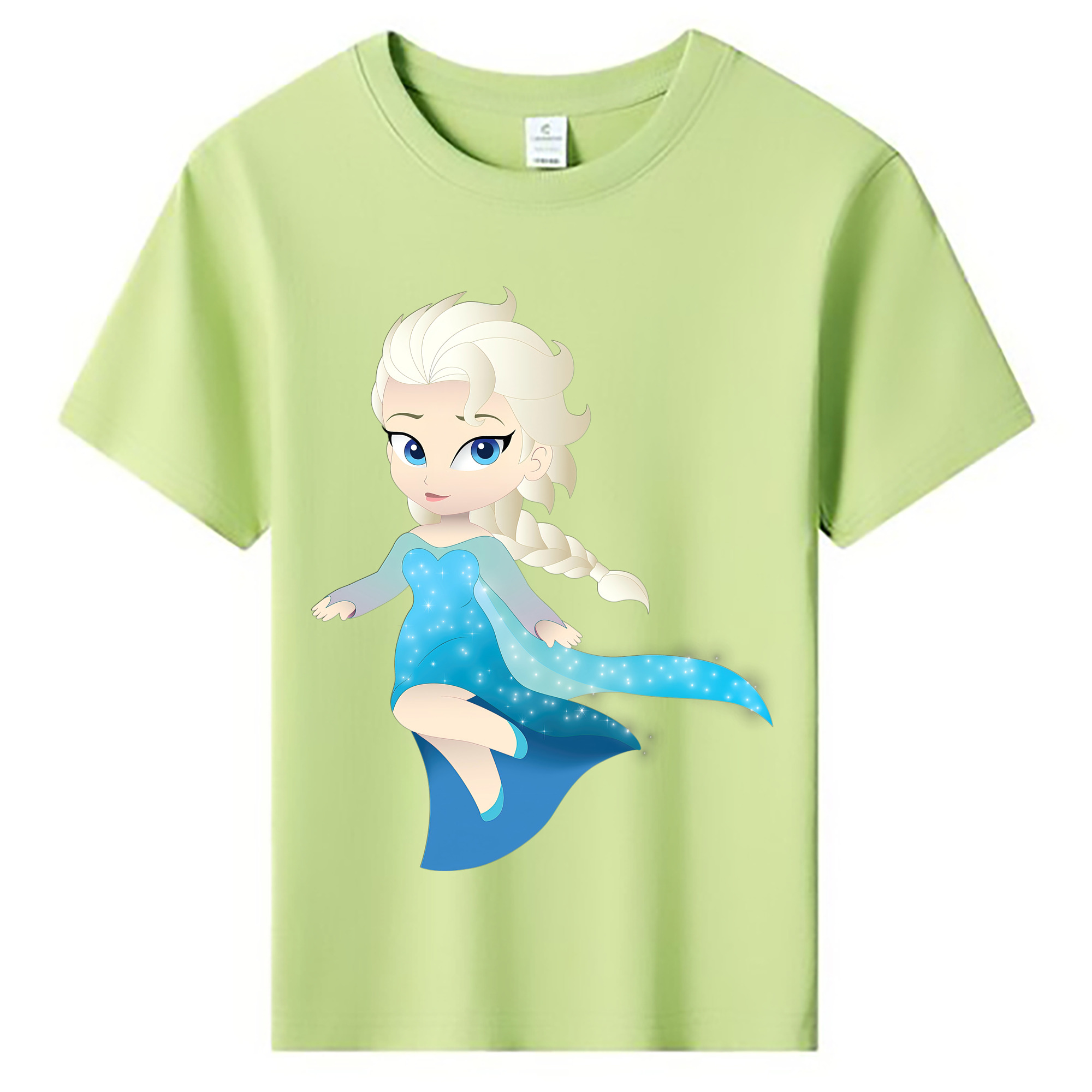 （画像用） アナと雪の女王 アンナ エルサ Frozen Anna Elsa 綿100％キッズTシャツ（フロントプリント）